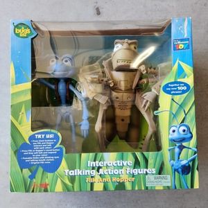 A Bug's Life Talking Interactive Action Figures Flik Hopper New 1998 Disney Toys